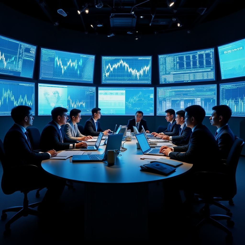 Equipo de investigación analizando datos